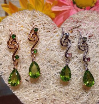 Silver Crystal Earrings Series 2 ∣ 純銀天然晶石耳環系列 2